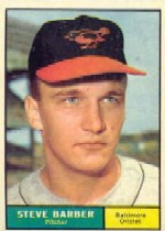 1961 Topps Baseball Cards      125     Steve Barber
